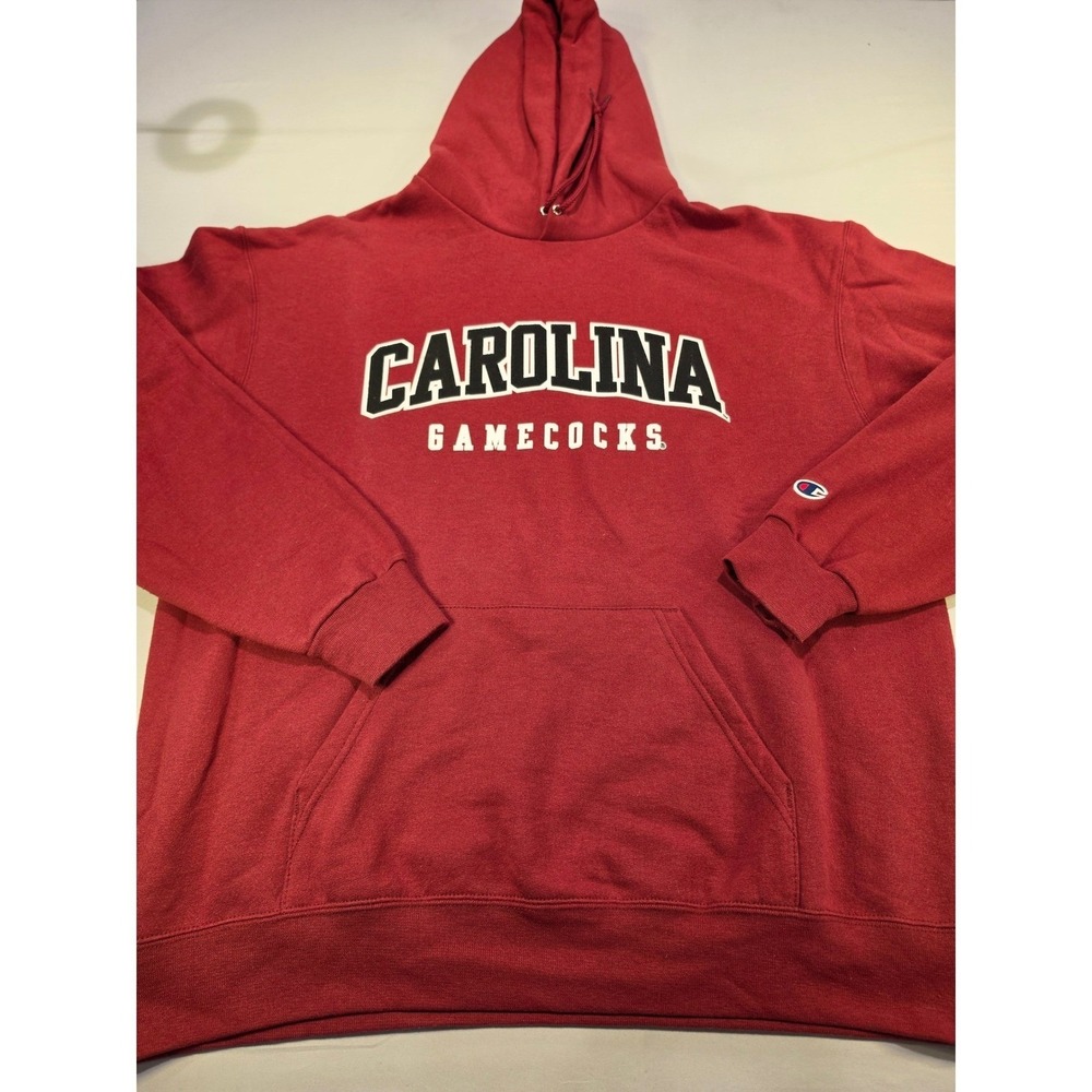 Champion South Carolina Gamecocks Hoodie Mens Large‎ Red Eco Fleece Pullover L